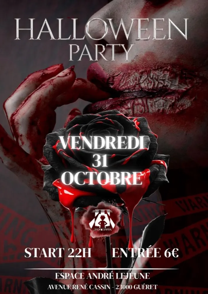 Affiche Halloween Party 2025, ADAS Music Guéret